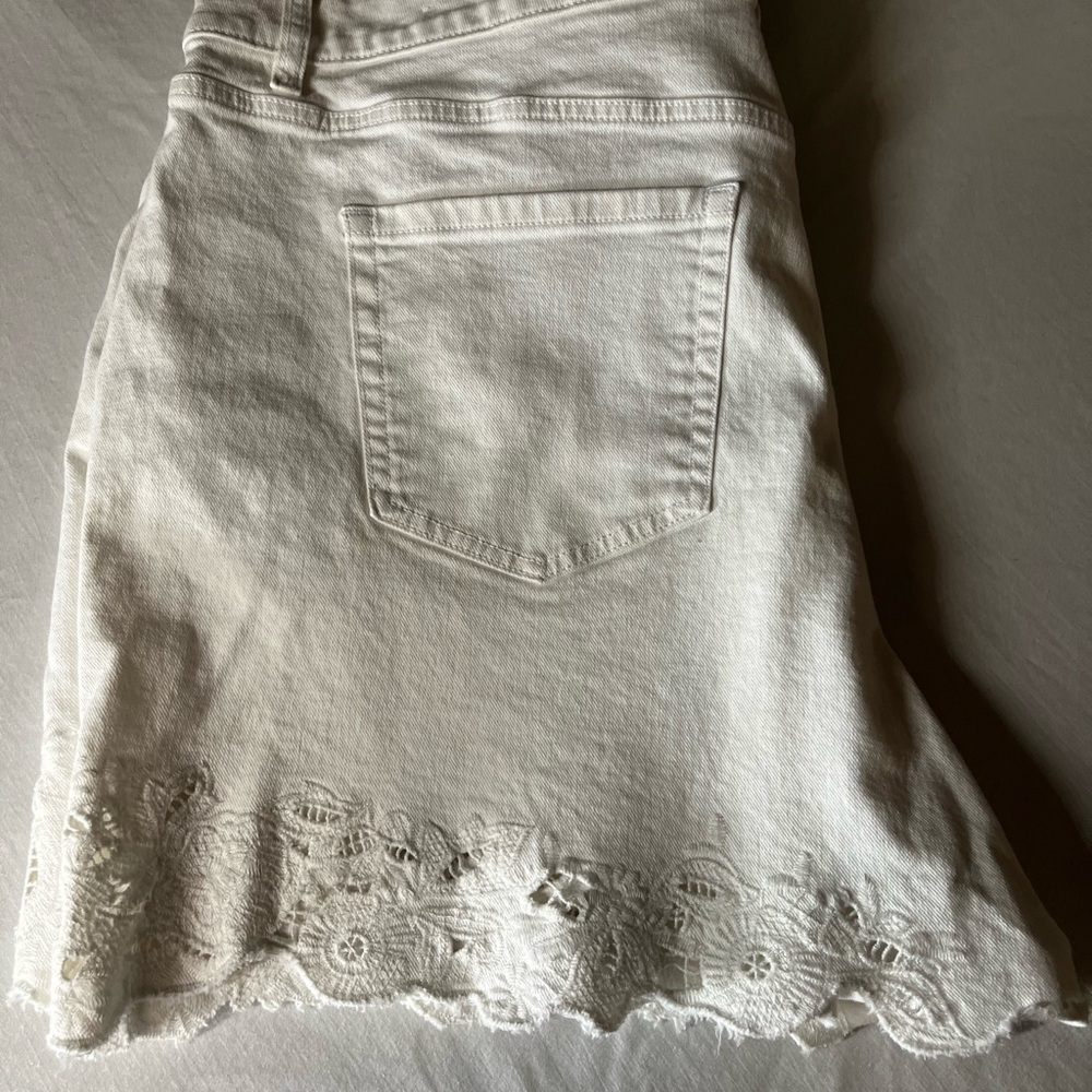 Lane Bryant Cream Denim Shorts